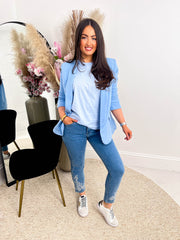 The Daphne - Sleeveless Padded Shoulder Top