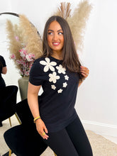 The India - Floral Embroidered T-shirt