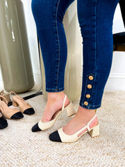 The Khloe - Heeled Slingback Mule