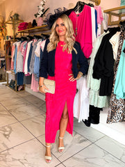 The Rachel - Pink Ruched Dress