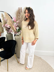 The Cassy - Gold Crochet Knit