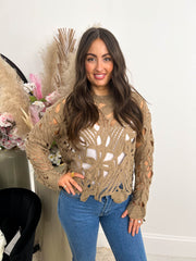 The Jazzy - Crochet Long Sleeved Top