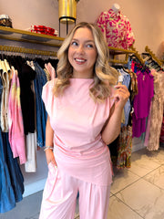 The Hallie - Asymmetric Top & Trousers Two Piece