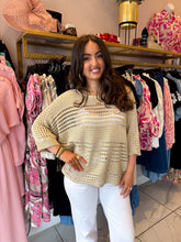 The Cassy - Gold Crochet Knit