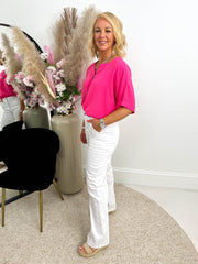 The Berry - Rolled Sleeve Button Shirt