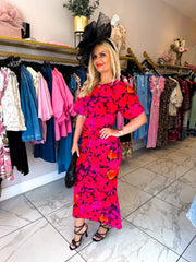 The Kinsley- Floral Ruched Maxi Dress