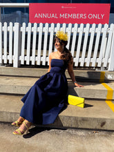 The Meegan - Navy Bandeau Midi Dress