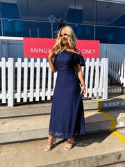 The Louisa- Navy Lace Midaxi Dress