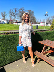 The Mika - Paisley Print Mini Shirt Dress