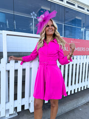 The Skylar - Pink Mini Shirt Dress