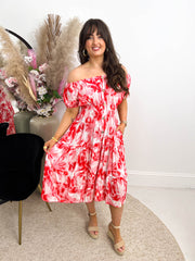 The Taylor - Pink & Red Floral Print