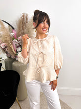 The Marnie- Cream Leaf Top