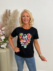 The Kiana - Multicolour Heart T-Shirt