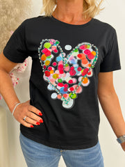 The Kiana - Multicolour Heart T-Shirt