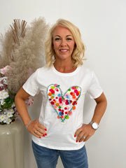 The Kiana - Multicolour Heart T-Shirt