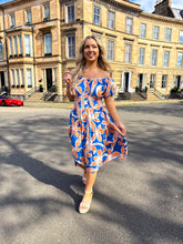 The Taylor Blue & Orange Floral Dress