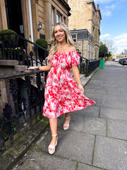 The Taylor - Pink & Red Floral Print