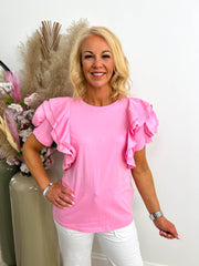 The Tia - Ruffle Sleeve T-Shirt