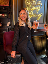 The Tara - Embroidered Flowers Sheer Shirt