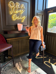 The Bethany - Sleeveless Tie Neck Floaty Blouse