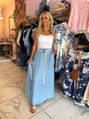 The Priya - Maxi Skirt with Rope Belt