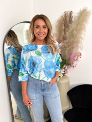 The Fiona - Floral Fine Knit
