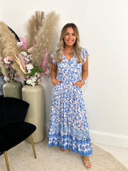 The Monroe - Blue Floral Maxi Dress
