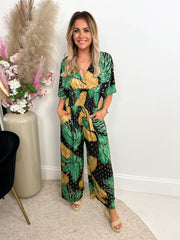 The Edith - Palm Leaf Jumpsuit