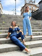 The Judi - Denim Embroidered Jumpsuit