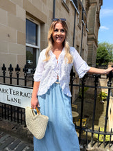 The Isla - Broderie Anglaise Tie Front Blouse