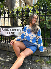 The Wynn - Crotchet Floral Long Sleeve Top