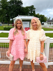 The Yasmin - Floral-Appliqué Mini Dress