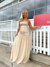 The Ivy - Structured Sequin Dress With Pleated Maxi Skirt