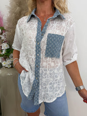 The Astra - Floral Sheer Shirt