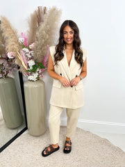 The Neave - Sleeveless Oversized Waistcoat Set