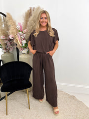 The Felix - Striped Pleat Waist Trouser Set