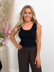 The Diana - Scallop Hem Knitted Vest