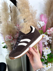 The Billie - Chocolate Shearling Trainer