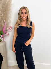 The Diana - Scallop Hem Knitted Vest