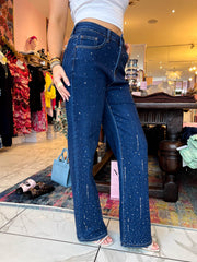 The Gem - Diamante Straight Leg Jeans