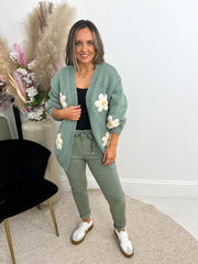 The Macy - 3D Flower Cardigan