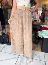 The Lianna - Crinkled Trousers with Ratan Belt