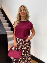 The Belle - Embellished Collar Short Sleeve Knit