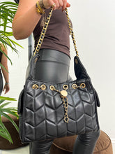 The Sydney - Quilted Shoulder Bag with Gold Chain