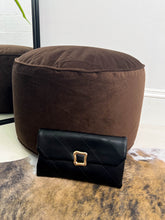 The Kimmy - Chevron Clutch with Gold Detailing