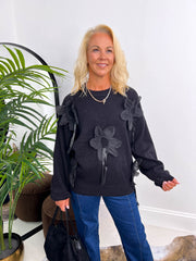 The Katana - 3D Flower Knit Sweatshirt