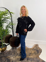 The Katana - 3D Flower Knit Sweatshirt