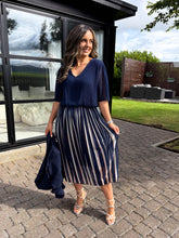 The Dove - Two-Tone Crinkle Dress