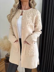 The Margot - Embroidered Midi Cardigan