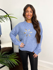 The Alora - Daisy Embroidered Knit